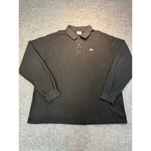 Lacoste long sleeve black men’s polo Size XL/XXL